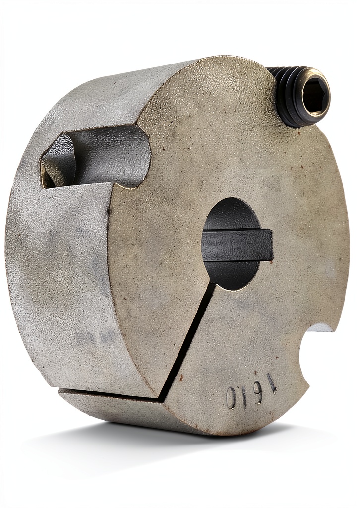 Martin taper bushing installed on a drive shaft in an industrial machine