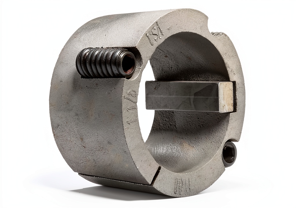 MARTIN taper bushing installed on a drive shaft in an industrial setting