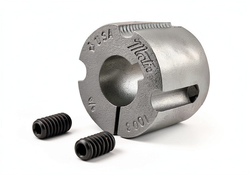 MARTIN taper bushing mounted on a drive shaft in an industrial setting