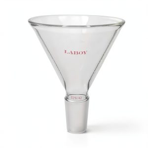 Laboy Powder Funnel Borosilicate Glass Lab Short Stem-0