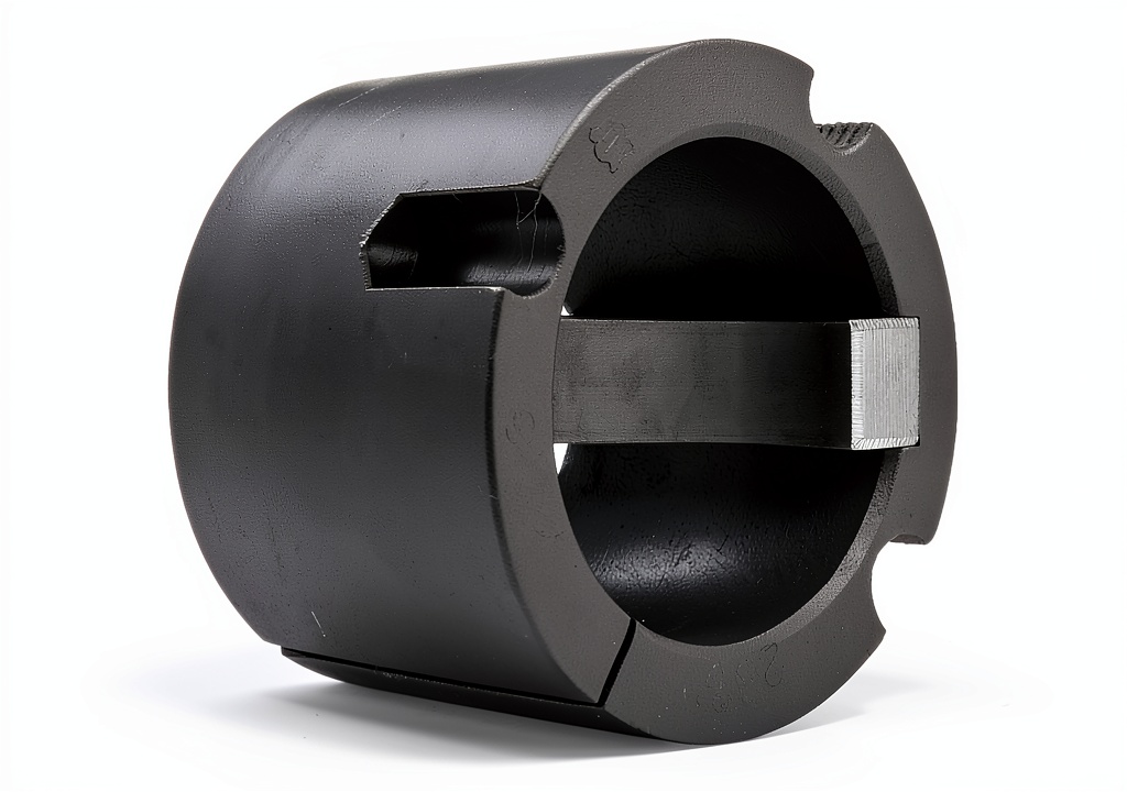 MARTIN taper bushing mounted on a drive shaft in an industrial setting