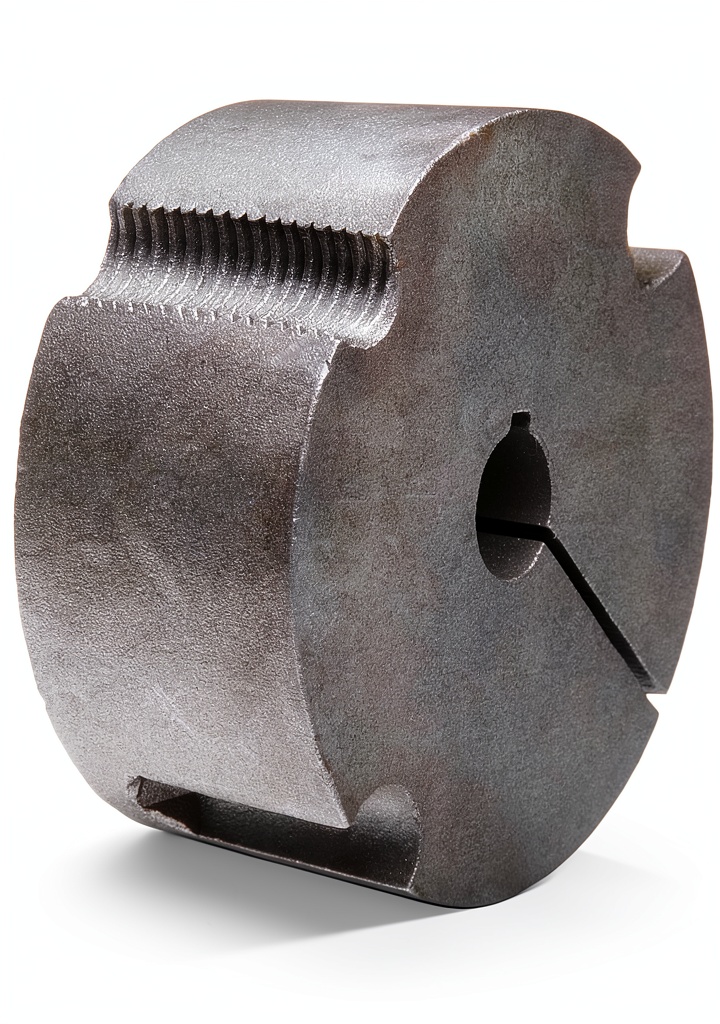 Martin taper bushing installed on a drive shaft in an industrial setting