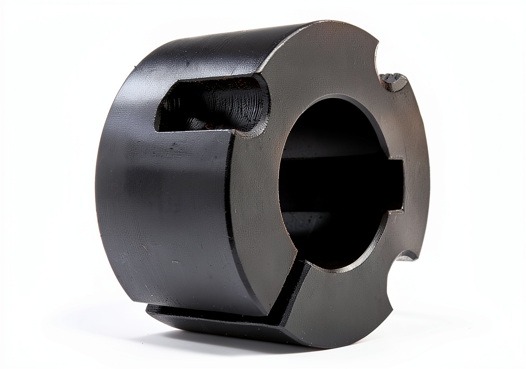 Installing TB Woods Taper Lock Bushing Cast Iron Shaft Mount on a workshop bench