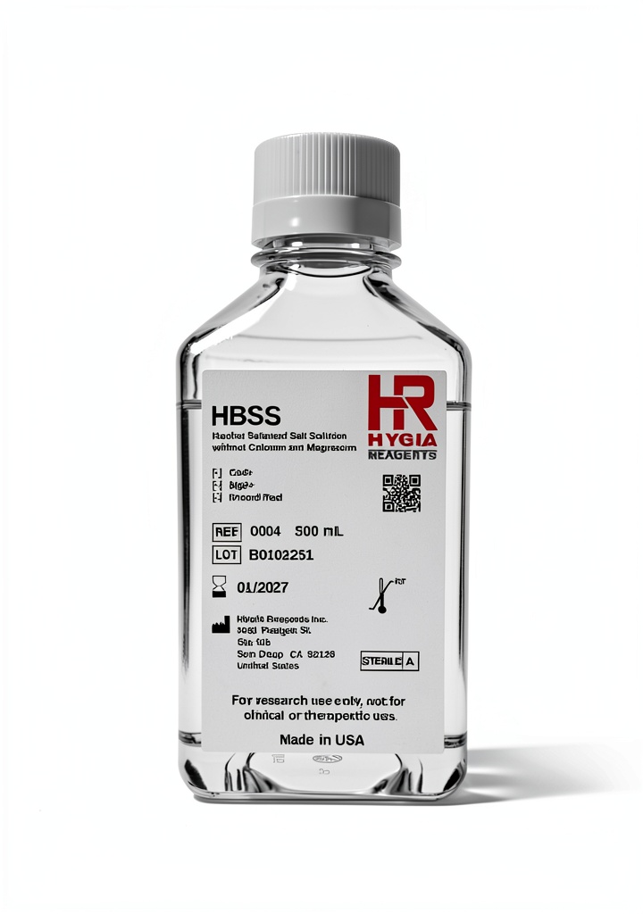 Hygia Reagents 500 mL chemical salt bottle in a laboratory setting