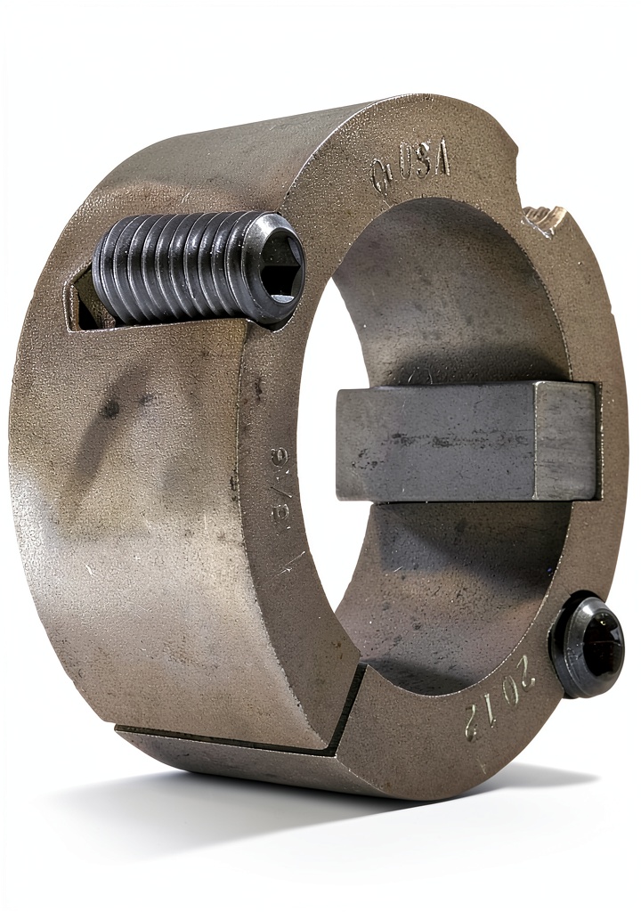 MARTIN taper bushing mounted on a drive shaft in an industrial setting