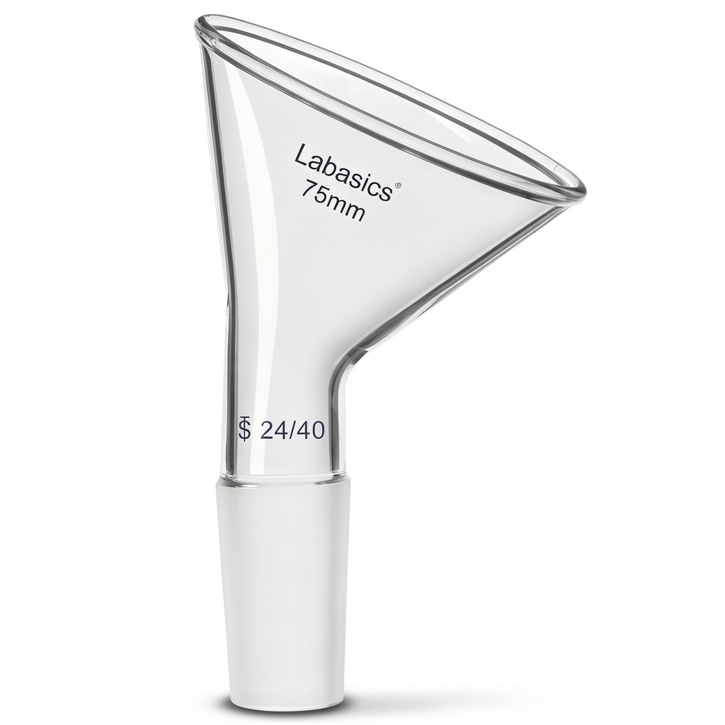 STONYLAB borosilicate lab funnel with wide mouth