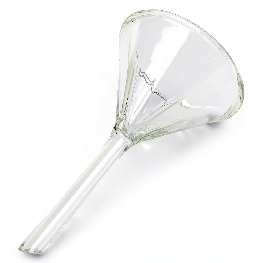 Karter Scientific lab short stem funnels on a laboratory counter