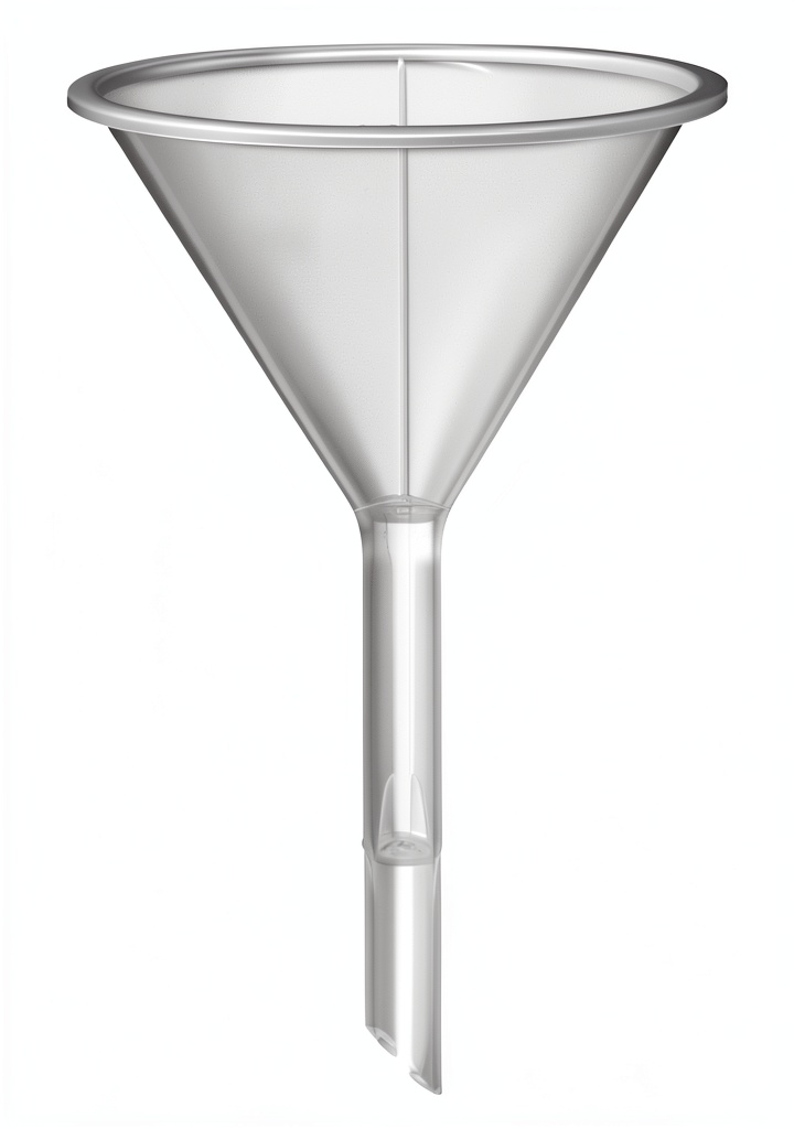 Bel-Art lab funnel in use during a filtration procedure