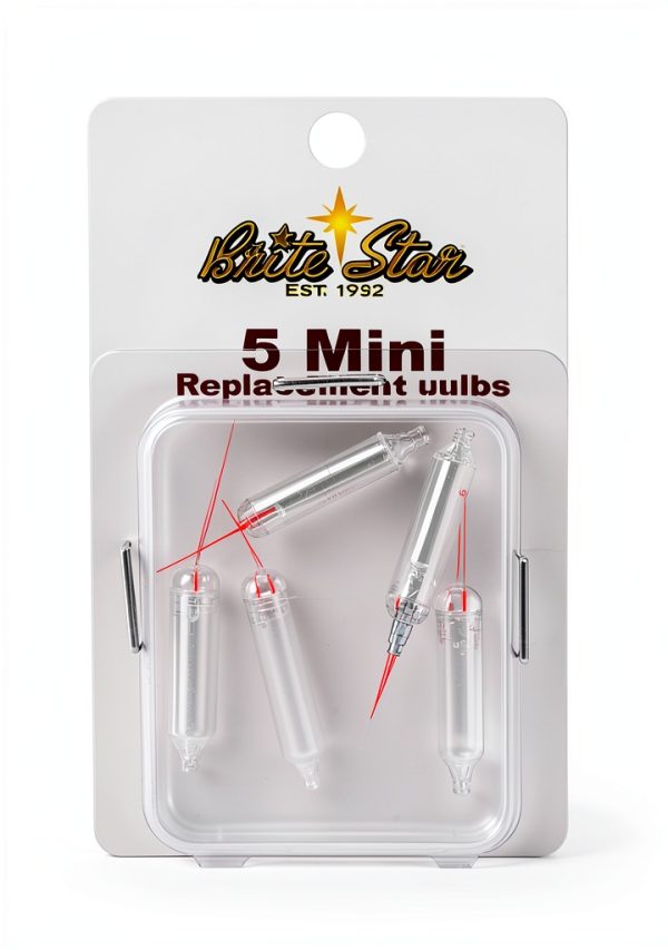 Brite Star Clear Superbrite Steady Burning Mini Replacement Bulbs, Set of 5 (2.5 V) - Perfect for Christmas, Weddings, Halloween Decors, & More-1