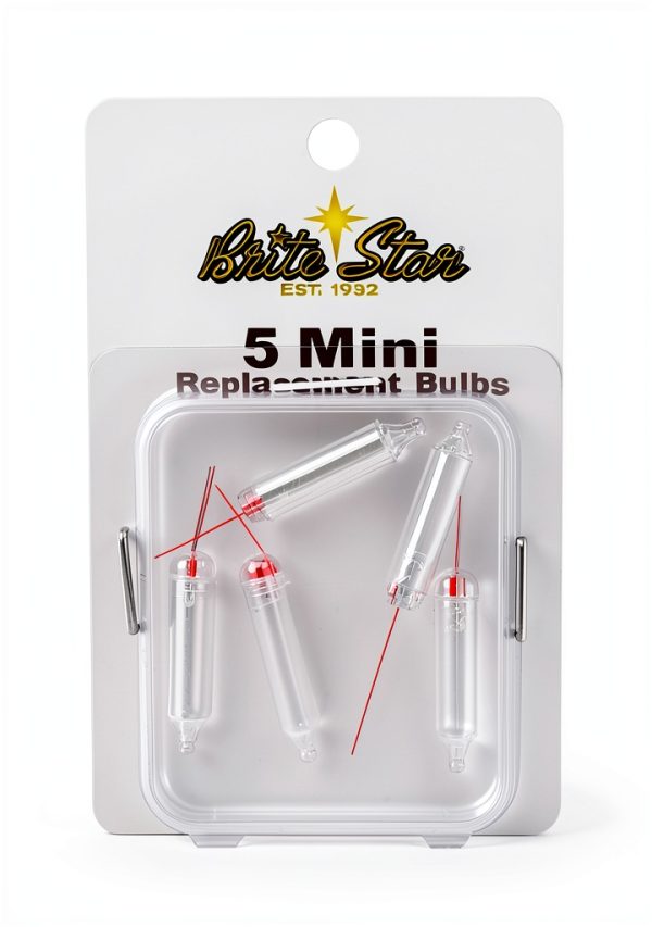 Brite Star Clear Superbrite Steady Burning Mini Replacement Bulbs, Set of 5 (2.5 V) - Perfect for Christmas, Weddings, Halloween Decors, & More-2