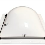 RV Skylight Outer Dome 15x18 White by Keystone RV Ceiling Light-0