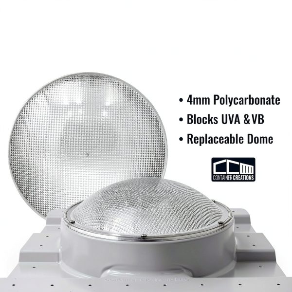 SkyDOME 12-inch Polycarbonate Skylight for Shipping Containers-2